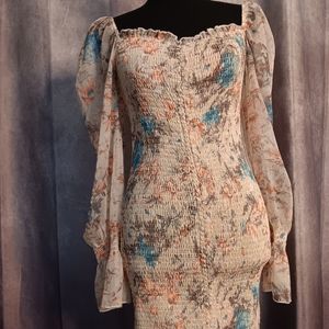Hippie Vibe Tribe Vintage Floral Print Mini dress